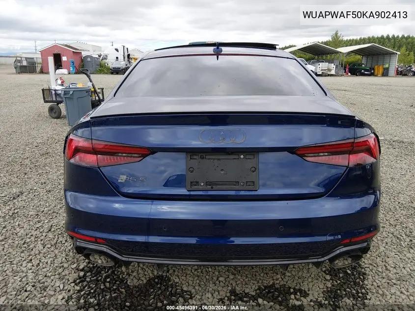 2019 Audi Rs 5 2.9T VIN: WUAPWAF50KA902413 Lot: 45496391