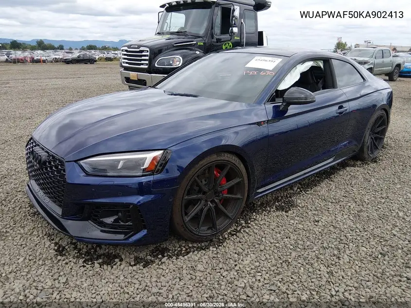 2019 Audi Rs 5 2.9T VIN: WUAPWAF50KA902413 Lot: 45496391