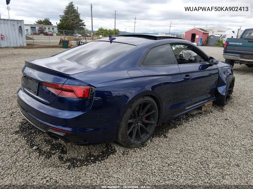 2019 Audi Rs 5 2.9T VIN: WUAPWAF50KA902413 Lot: 45496391