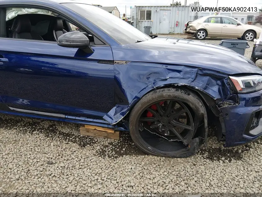 2019 Audi Rs 5 2.9T VIN: WUAPWAF50KA902413 Lot: 45496391