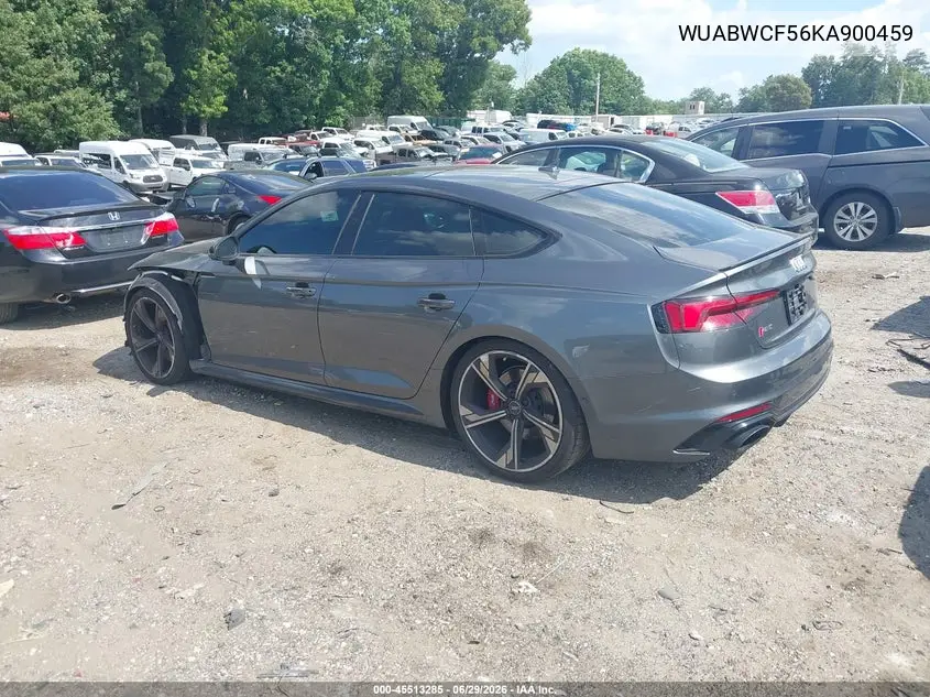 2019 Audi Rs 5 2.9T VIN: WUABWCF56KA900459 Lot: 45513285
