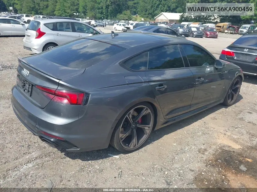 2019 Audi Rs 5 2.9T VIN: WUABWCF56KA900459 Lot: 45513285
