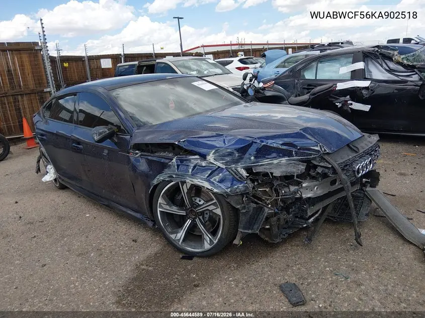 2019 Audi Rs 5 2.9T VIN: WUABWCF56KA902518 Lot: 45644589
