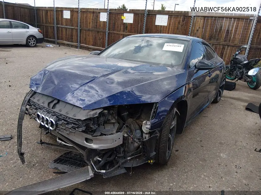 2019 Audi Rs 5 2.9T VIN: WUABWCF56KA902518 Lot: 45644589