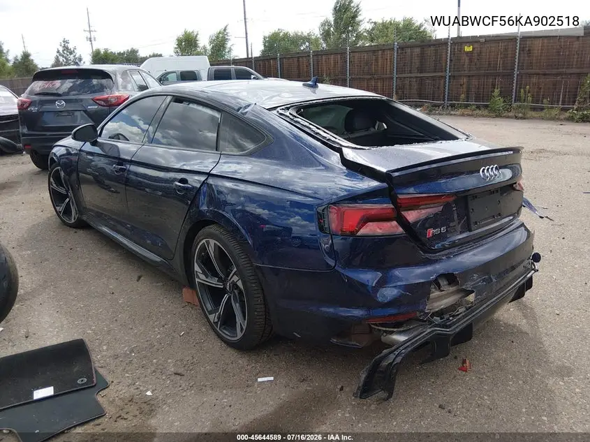 2019 Audi Rs 5 2.9T VIN: WUABWCF56KA902518 Lot: 45644589