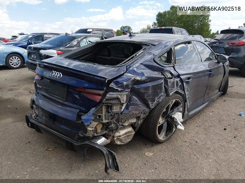 2019 Audi Rs 5 2.9T VIN: WUABWCF56KA902518 Lot: 45644589