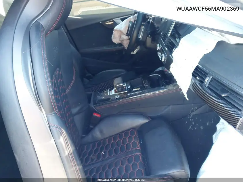 2021 Audi Rs 5 Sportback Tfsi Quattro Tiptronic VIN: WUAAWCF56MA902369 Lot: 44547322