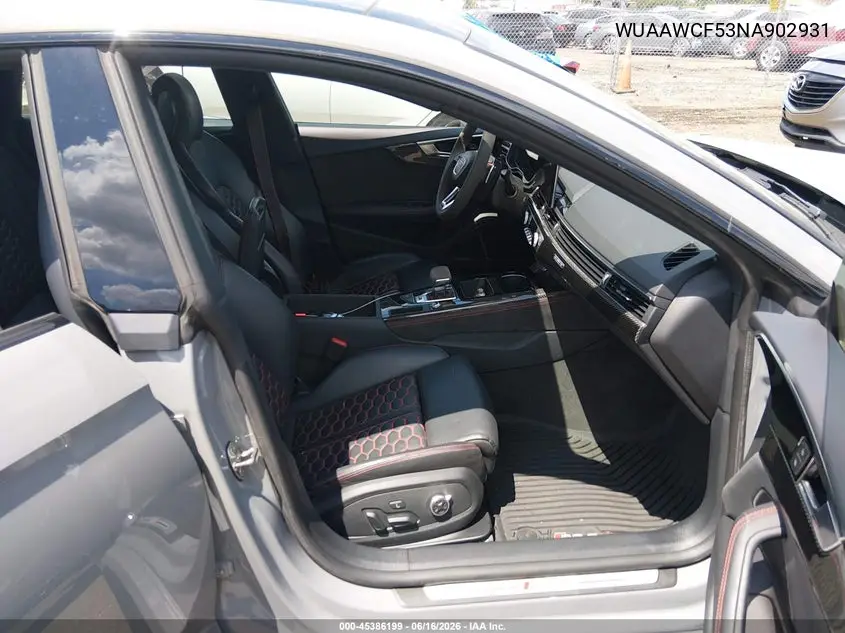2022 Audi Rs 5 Sportback Tfsi Quattro Tiptronic VIN: WUAAWCF53NA902931 Lot: 45386199
