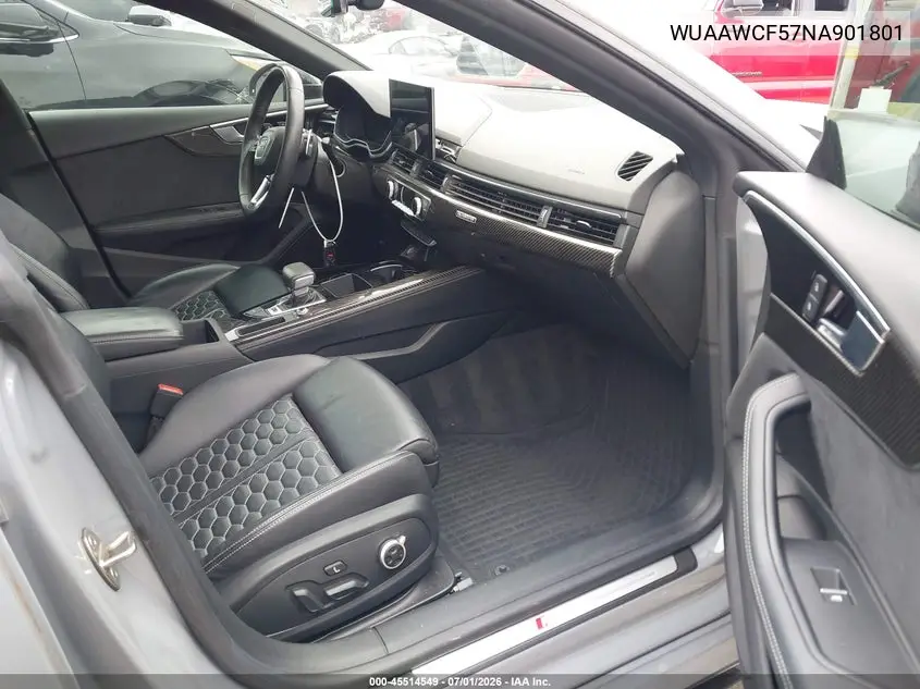 2022 Audi Rs 5 Sportback Tfsi Quattro Tiptronic VIN: WUAAWCF57NA901801 Lot: 45514549