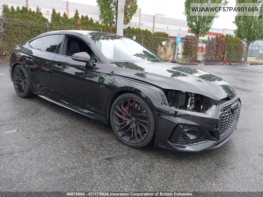 2023 Audi Rs5 VIN: WUAAWCF57PA901669 Lot: 40078504