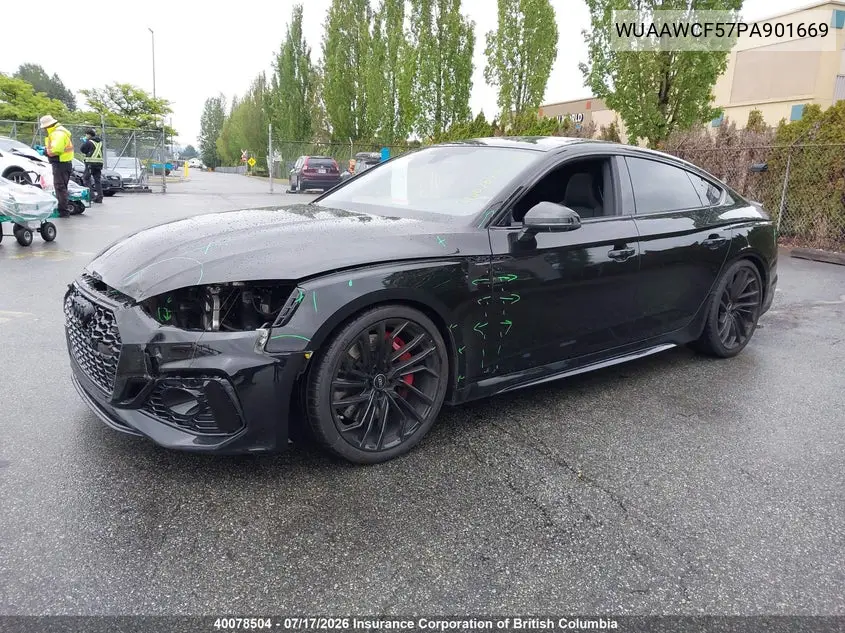 2023 Audi Rs5 VIN: WUAAWCF57PA901669 Lot: 40078504