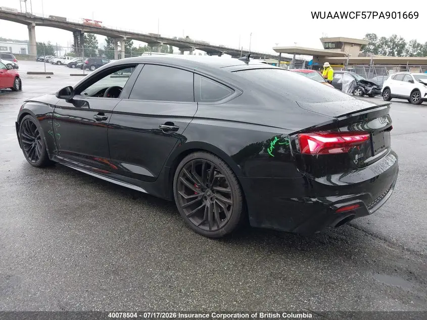 2023 Audi Rs5 VIN: WUAAWCF57PA901669 Lot: 40078504