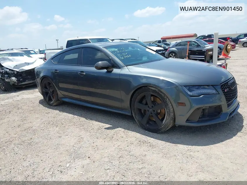 2014 Audi Rs 7 4.0T Prestige VIN: WUAW2AFC8EN901450 Lot: 45419961
