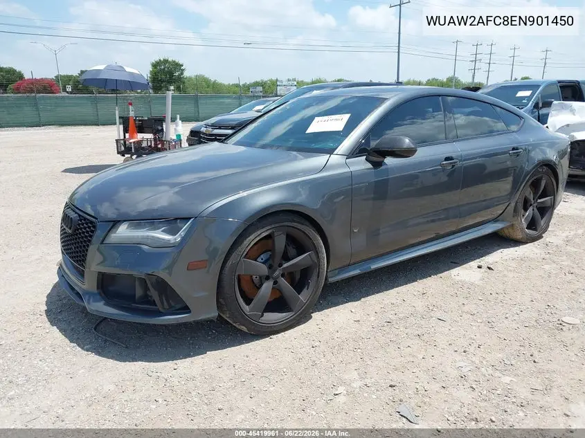 2014 Audi Rs 7 4.0T Prestige VIN: WUAW2AFC8EN901450 Lot: 45419961