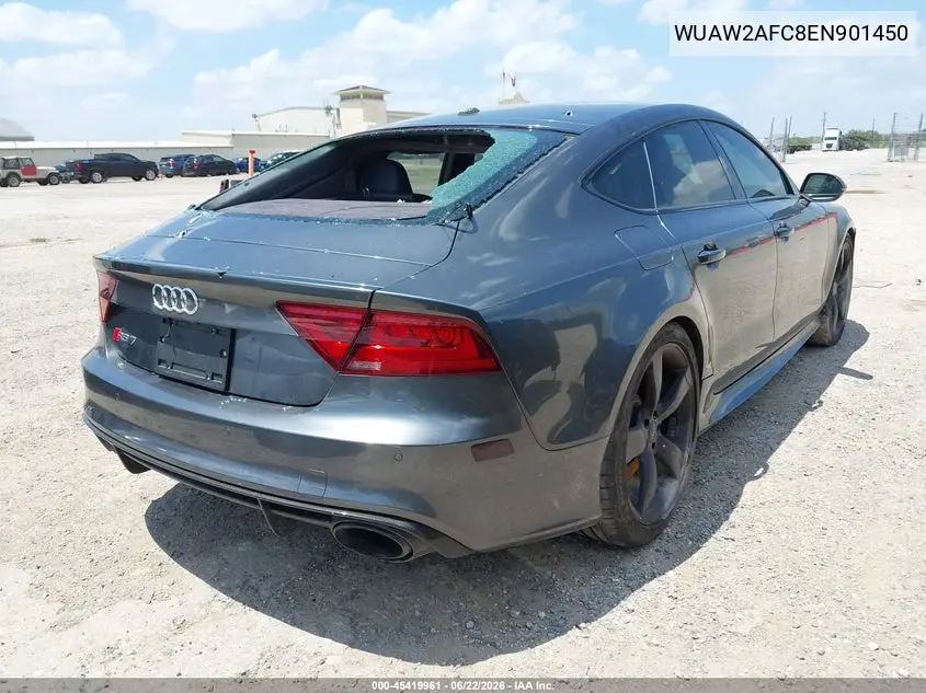 2014 Audi Rs 7 4.0T Prestige VIN: WUAW2AFC8EN901450 Lot: 45419961