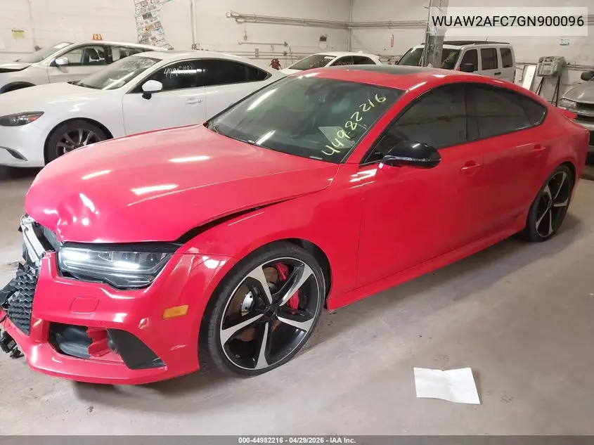 2016 Audi Rs 7 4.0T Prestige VIN: WUAW2AFC7GN900096 Lot: 44982216
