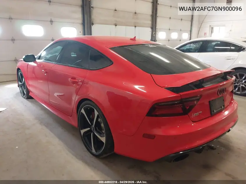 2016 Audi Rs 7 4.0T Prestige VIN: WUAW2AFC7GN900096 Lot: 44982216