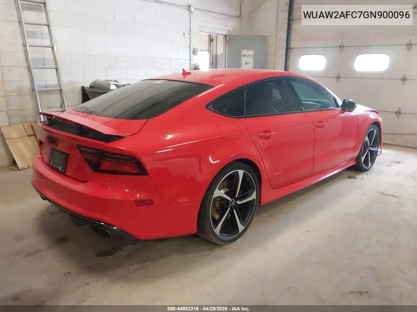 2016 Audi Rs 7 4.0T Prestige VIN: WUAW2AFC7GN900096 Lot: 44982216
