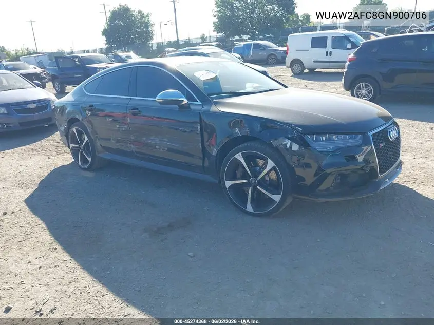 2016 Audi Rs 7 4.0T Prestige VIN: WUAW2AFC8GN900706 Lot: 45274368