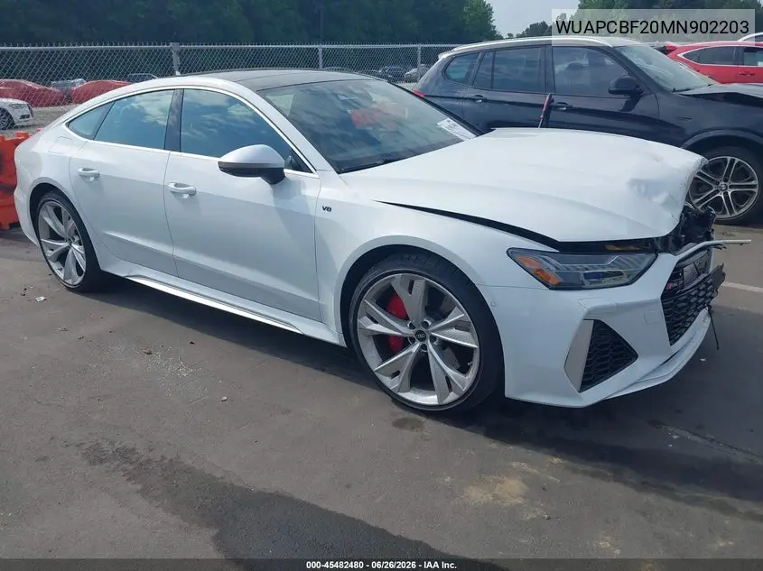 2021 Audi Rs 7 Sportback Tfsi Quattro Tiptronic VIN: WUAPCBF20MN902203 Lot: 45482480