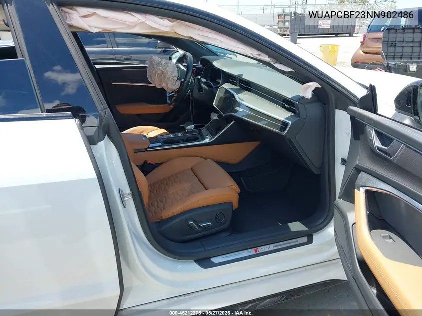 2022 Audi Rs 7 Sportback Tfsi Quattro Tiptronic VIN: WUAPCBF23NN902486 Lot: 45212275
