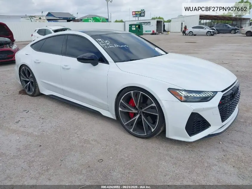 2023 Audi Rs 7 Sportback Tfsi Quattro Tiptronic VIN: WUAPCBF27PN907662 Lot: 42528592