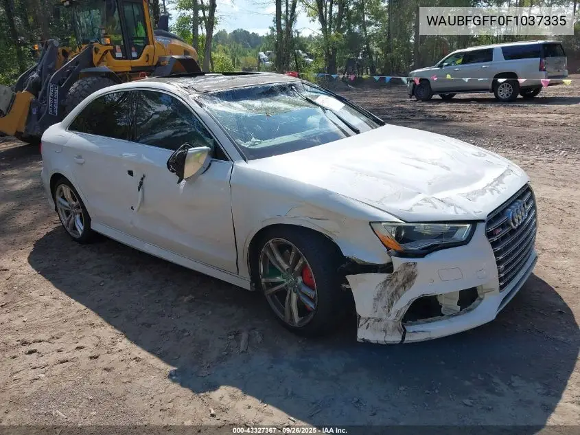 2015 Audi S3 2.0T Premium Plus VIN: WAUBFGFF0F1037335 Lot: 43327367