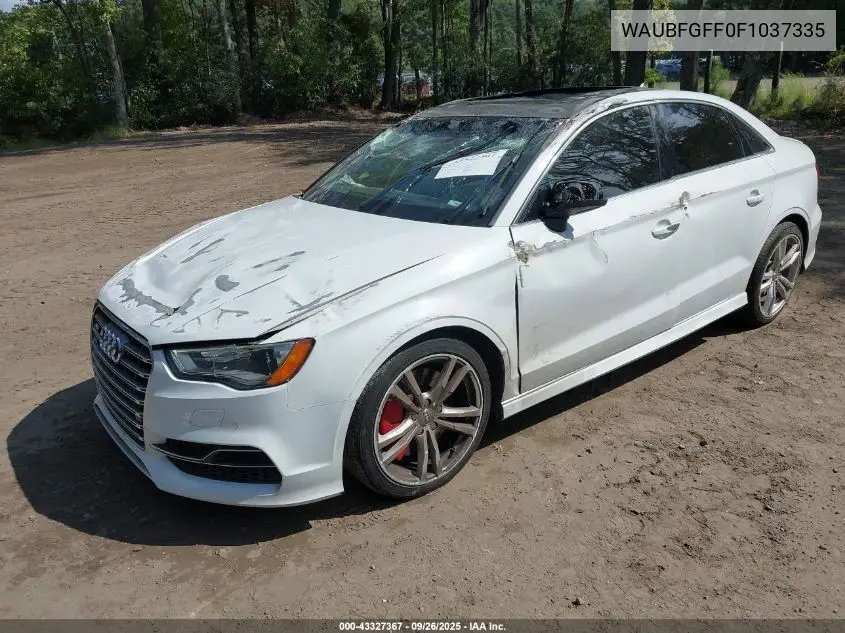 2015 Audi S3 2.0T Premium Plus VIN: WAUBFGFF0F1037335 Lot: 43327367
