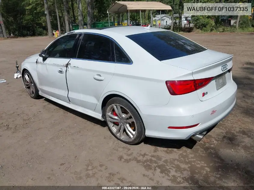 2015 Audi S3 2.0T Premium Plus VIN: WAUBFGFF0F1037335 Lot: 43327367
