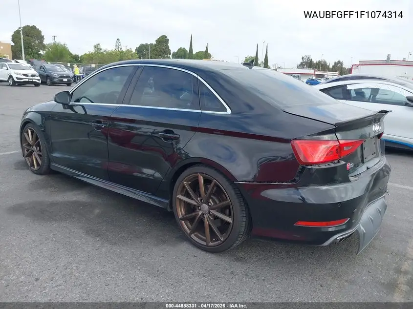 2015 Audi S3 2.0T Premium Plus VIN: WAUBFGFF1F1074314 Lot: 44888331