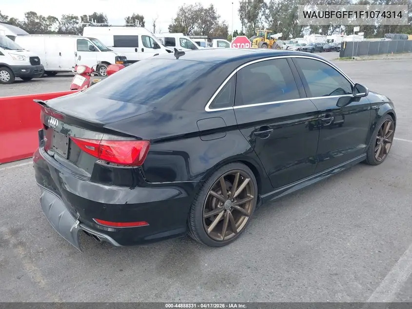 2015 Audi S3 2.0T Premium Plus VIN: WAUBFGFF1F1074314 Lot: 44888331