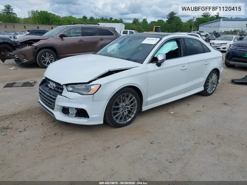 2015 Audi S3 2.0T Premium Plus VIN: WAUBFGFF8F1120415 Lot: 45218070