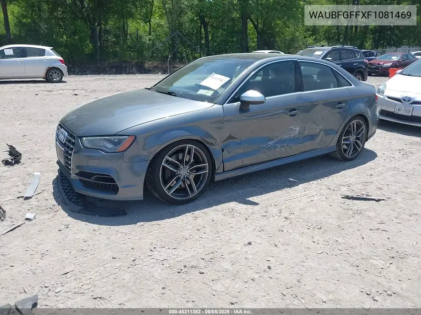 2015 Audi S3 2.0T Premium Plus VIN: WAUBFGFFXF1081469 Lot: 45311382