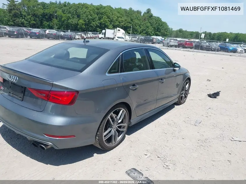 2015 Audi S3 2.0T Premium Plus VIN: WAUBFGFFXF1081469 Lot: 45311382