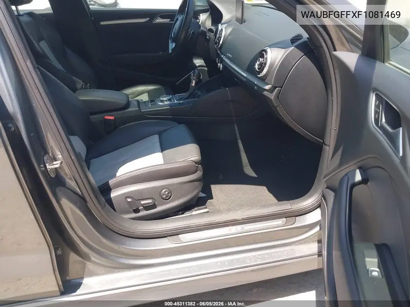 2015 Audi S3 2.0T Premium Plus VIN: WAUBFGFFXF1081469 Lot: 45311382