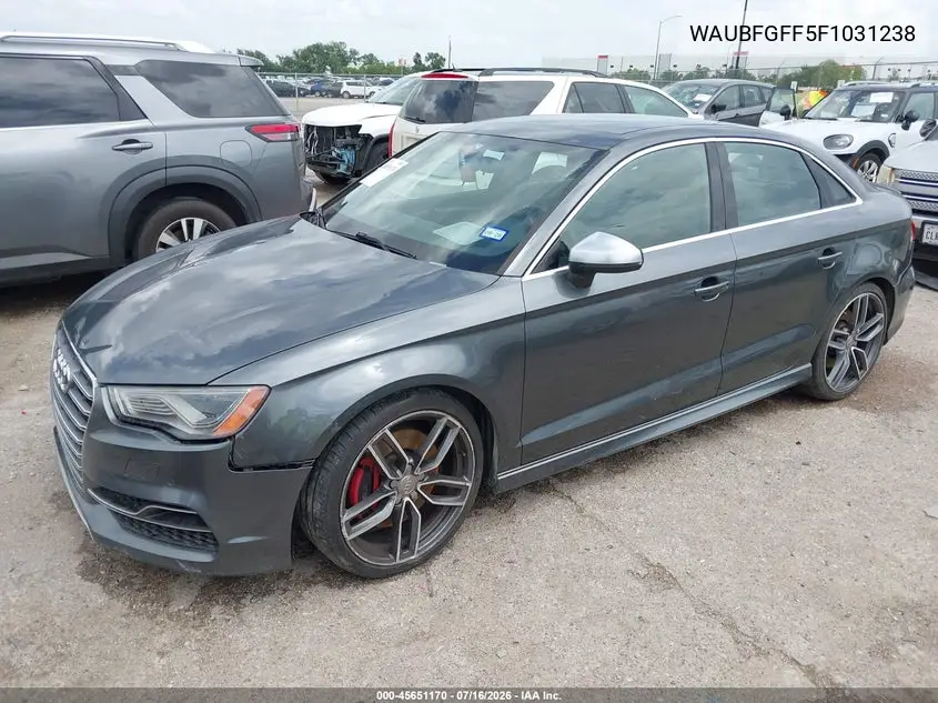 2015 Audi S3 2.0T Premium Plus VIN: WAUBFGFF5F1031238 Lot: 45651170