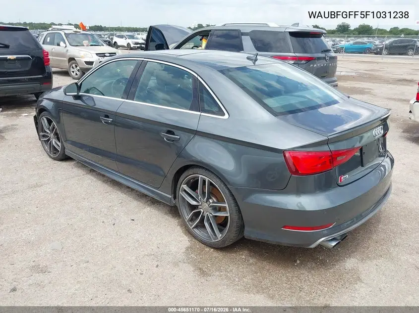 2015 Audi S3 2.0T Premium Plus VIN: WAUBFGFF5F1031238 Lot: 45651170