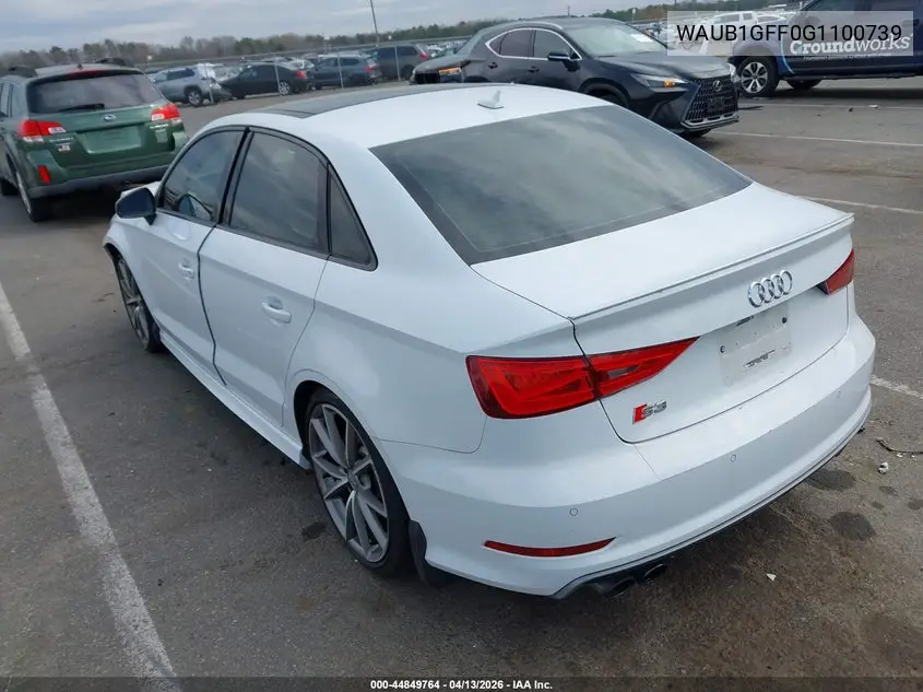 2016 Audi S3 2.0T Premium Plus VIN: WAUB1GFF0G1100739 Lot: 44849764