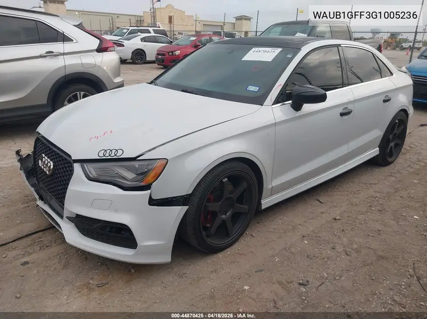 2016 Audi S3 2.0T Premium Plus VIN: WAUB1GFF3G1005236 Lot: 44870425