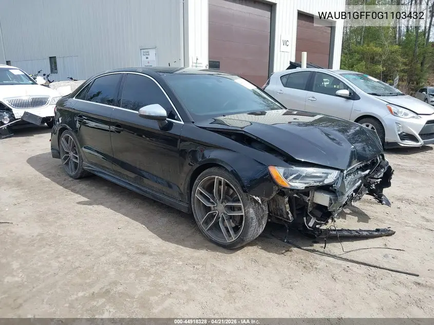2016 Audi S3 2.0T Premium Plus VIN: WAUB1GFF0G1103432 Lot: 44918328