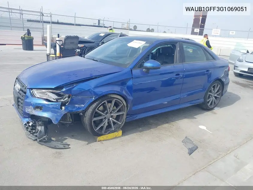 2016 Audi S3 Premium Plus VIN: WAUB1GFF3G1069051 Lot: 45462856