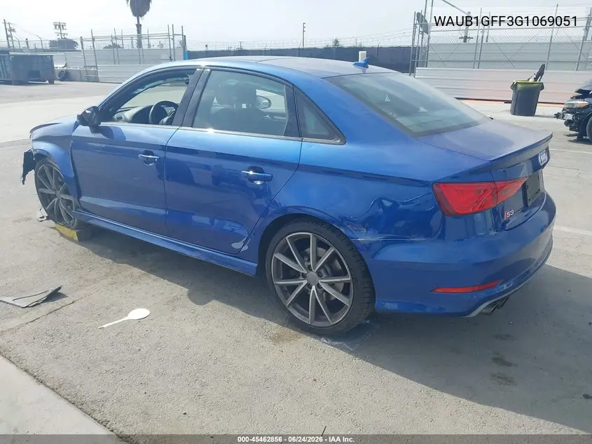 2016 Audi S3 Premium Plus VIN: WAUB1GFF3G1069051 Lot: 45462856