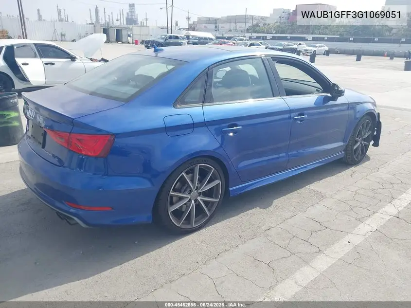 2016 Audi S3 Premium Plus VIN: WAUB1GFF3G1069051 Lot: 45462856