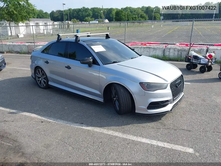 2016 Audi S3 Premium Plus VIN: WAUB1GFFXG1007422 Lot: 45572273