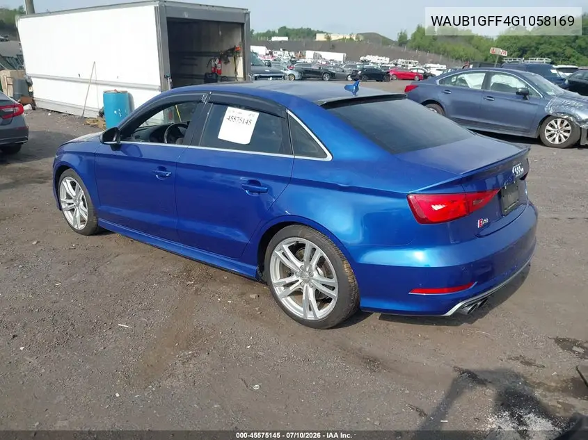 2016 Audi S3 Premium Plus VIN: WAUB1GFF4G1058169 Lot: 45575145