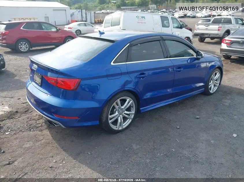 2016 Audi S3 Premium Plus VIN: WAUB1GFF4G1058169 Lot: 45575145
