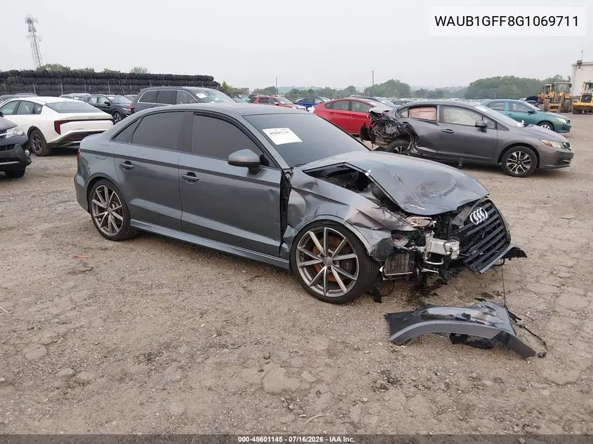 2016 Audi S3 Premium Plus VIN: WAUB1GFF8G1069711 Lot: 45601145
