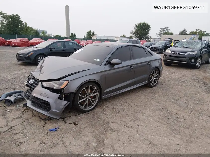 2016 Audi S3 Premium Plus VIN: WAUB1GFF8G1069711 Lot: 45601145