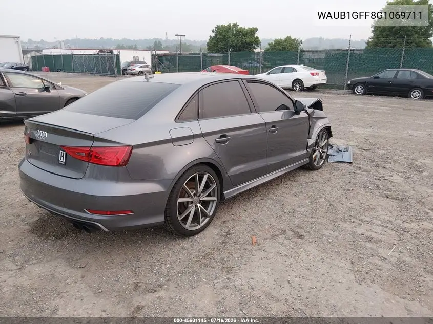 2016 Audi S3 Premium Plus VIN: WAUB1GFF8G1069711 Lot: 45601145