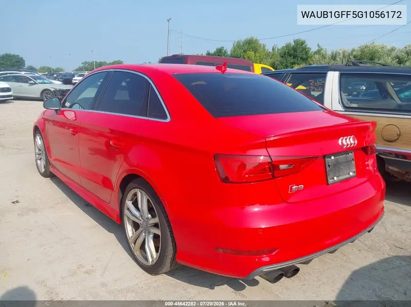 2016 Audi S3 Premium Plus VIN: WAUB1GFF5G1056172 Lot: 45642282